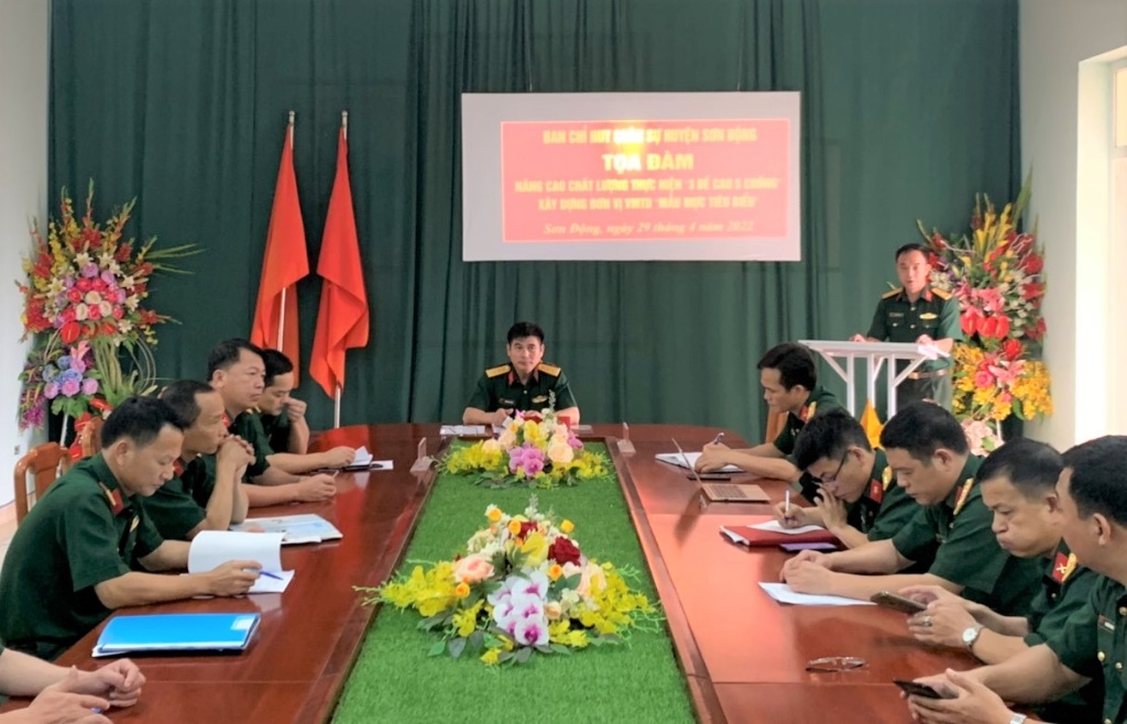 Nâng chất lượng thực hiện “3 đề cao, 5 chống” trong Ban CHQS huyện Sơn Động