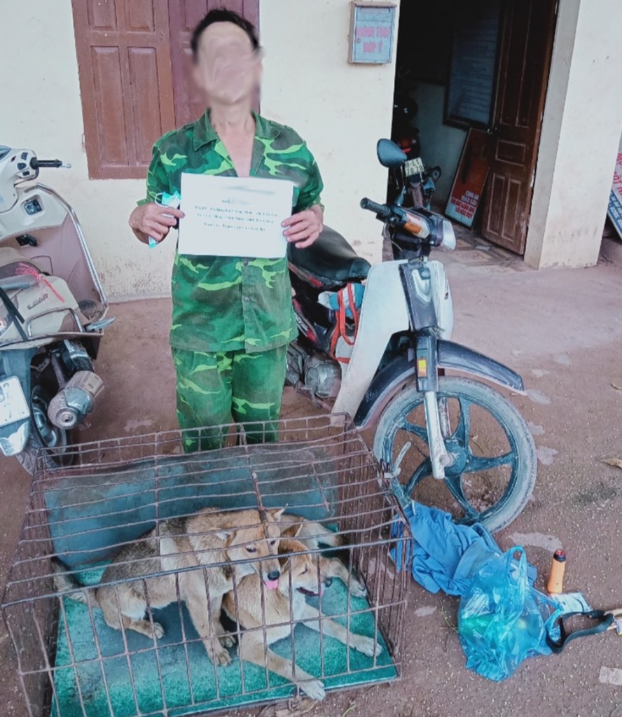 Công an xã Tuấn Đạo phối hợp bắt giữ đối tượng trộm cắp chó