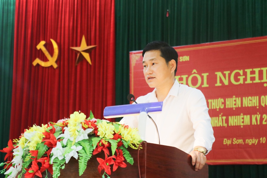 Đảng ủy xã Đại Sơn sơ kết giữa nhiệm kỳ thực hiện Nghị quyết đại hội Đảng bộ xã lần thứ nhất, nhiệm kỳ 2020-2025