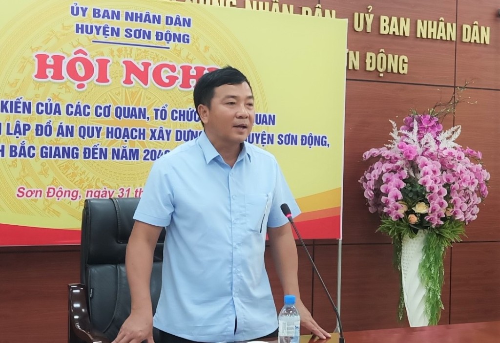 Hội nghị Lấy ý kiến đồ án quy hoạch xây dựng vùng huyện Sơn Động đến năm 2040