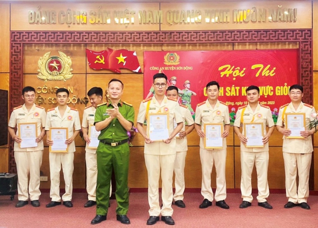 Hội thi Cảnh sát khu vực giỏi huyện Sơn Động năm 2023