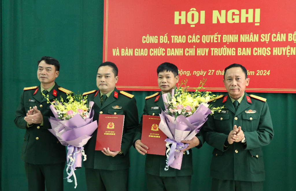 Trung tá Mễ Thế Tâm giữ chức Chỉ huy trưởng Ban CHQS huyện Sơn Động