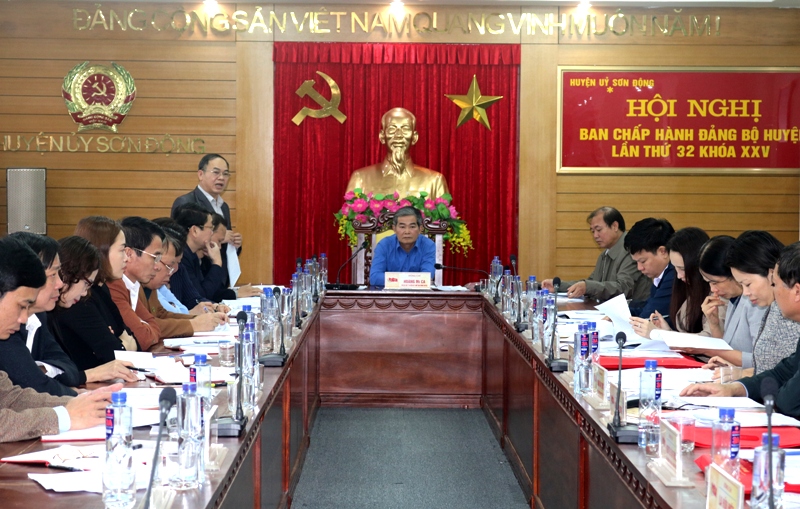 Hội nghị Ban Chấp hành Đảng bộ huyện Sơn Động lần thứ 32