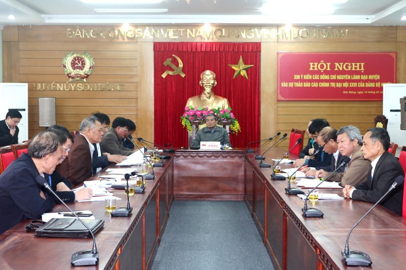 Ban Thường vụ Huyện uỷ Sơn Động lấy ý kiến vào dự thảo lần 2 Báo cáo chính trị Đại hội Đảng bộ huyện nhiệm kỳ 2020-2025