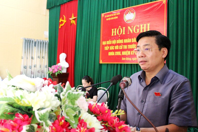 Đại biểu HĐND tỉnh tiếp xúc cử tri huyện Sơn Động