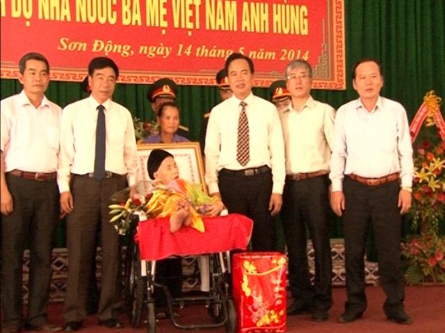 Lễ phong tặng, truy tặng danh hiệu vinh dự Nhà nước  “Bà mẹ Việt Nam Anh hùng” huyện Sơn Động