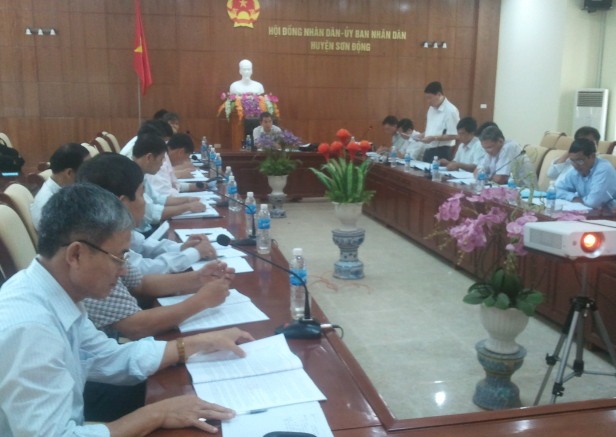 Hội nghị giao Ban thường trực HĐND huyện với thường trực HĐND các xã, thị trấn 6 tháng đầu năm 2014             
