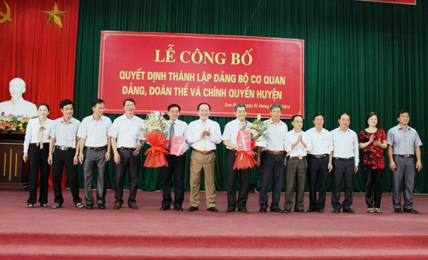 Lễ công bố Quyết định thành lập Đảng bộ cơ quan Đảng, đoàn thể và Đảng bộ chính quyền huyện Sơn Động